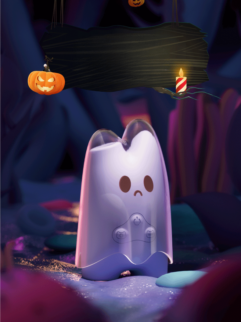 Ghost Halloween limited edition vibrating and sucking sex toy - Rock Candy