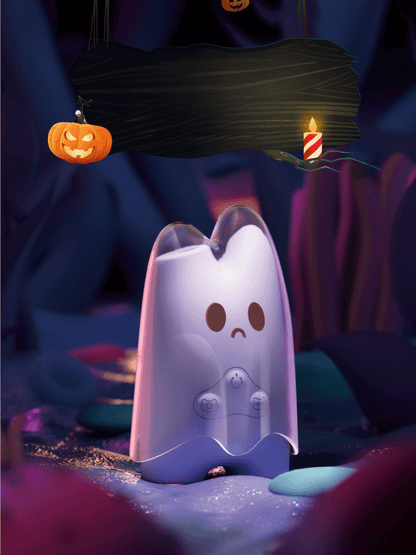 Ghost Halloween limited edition vibrating and sucking sex toy - Rock Candy