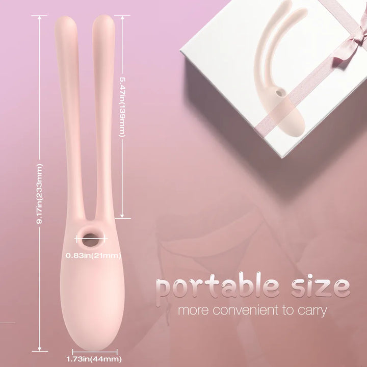 Rabbit Ear Dual Wand Vibrator with Sucking - Rock Candy