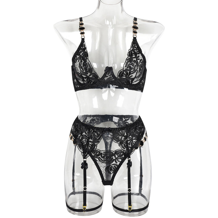 Vintage Jewel Embroidered Lace Bra – Baroque-Inspired Luxury Lingerie - Rock Candy