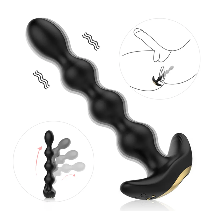 Flexible Pagoda Silicone Anal Beads for Women - Rock Candy