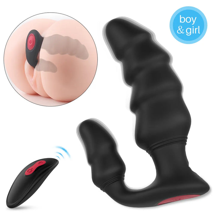 Step-Layered Unisex Vibrating Anal Plug Massager - Rock Candy