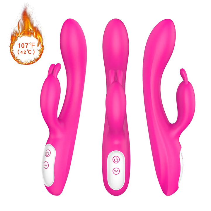 Heated Rabbit Vibrator for G-Spot Clitoris - Rock Candy