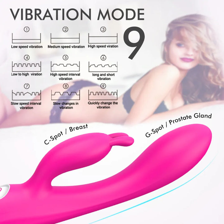 Heated Rabbit Vibrator for G-Spot Clitoris - Rock Candy