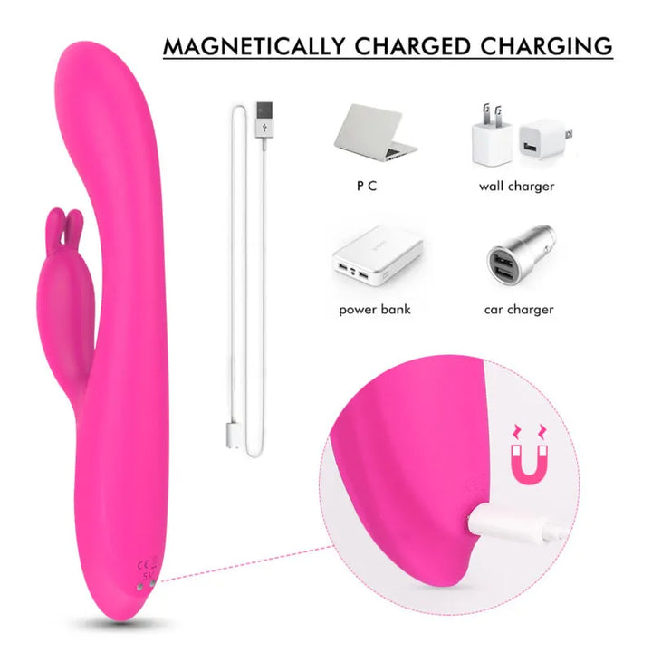 Heated Rabbit Vibrator for G-Spot Clitoris - Rock Candy