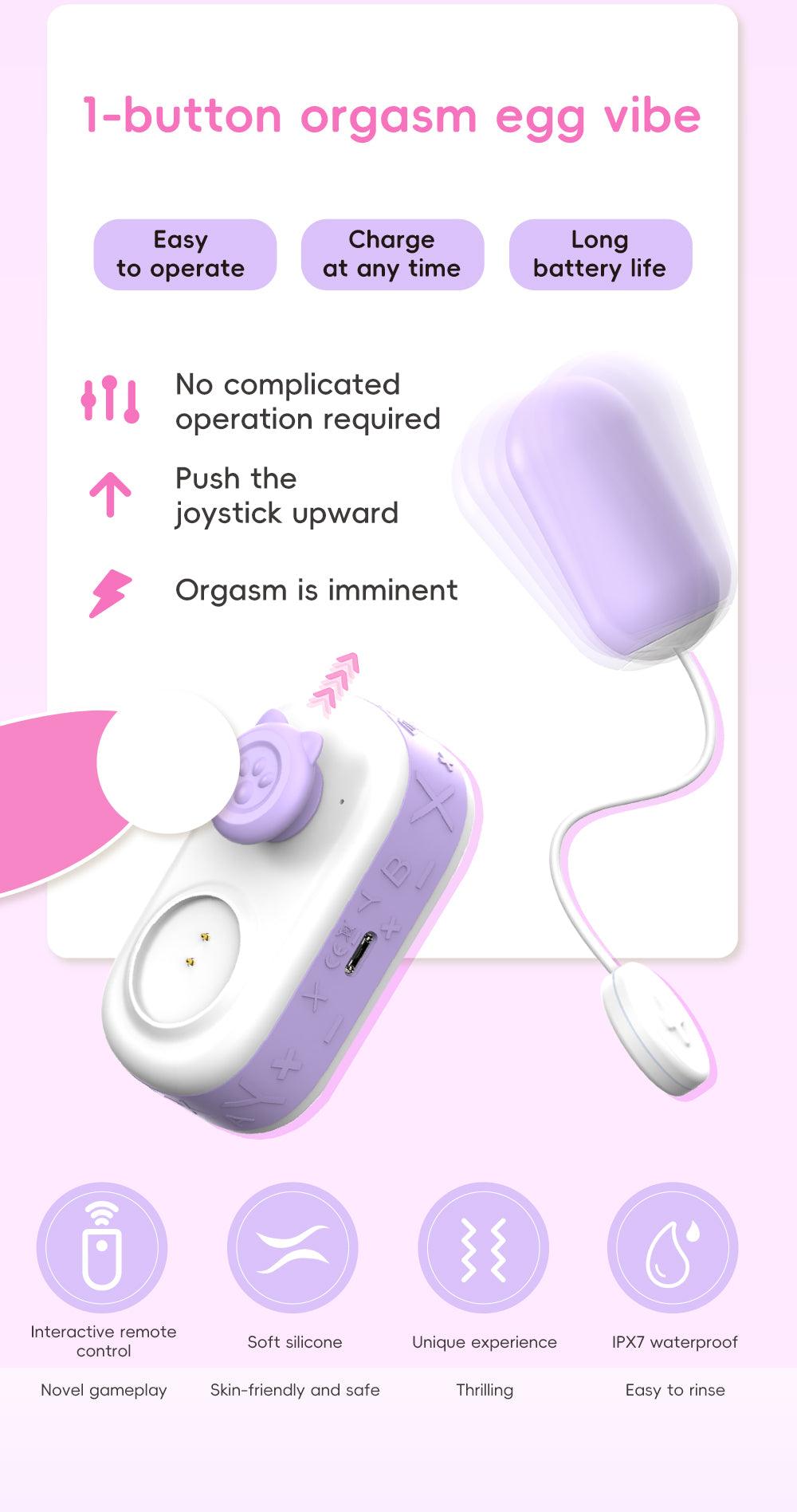 Game G - palm - sized remote - controlled vibrating adult toy - Rock Candy
