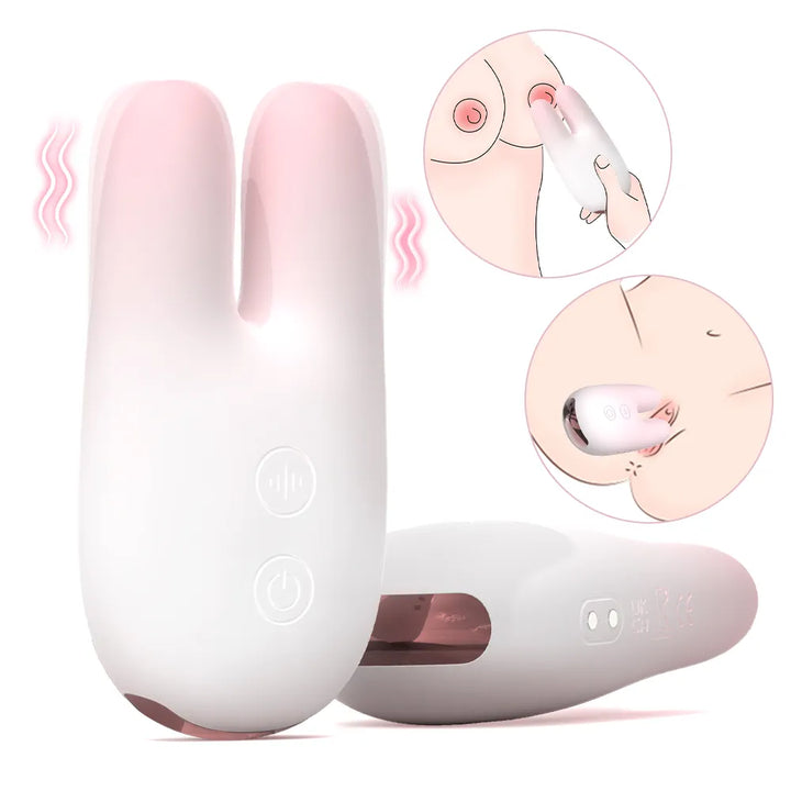 Mini Bunny Ears Dual Motor Clit Vibrator - Rock Candy