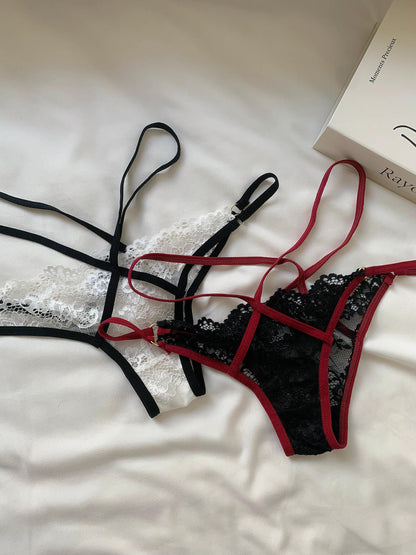 French lace mesh low waist panties - Rock Candy