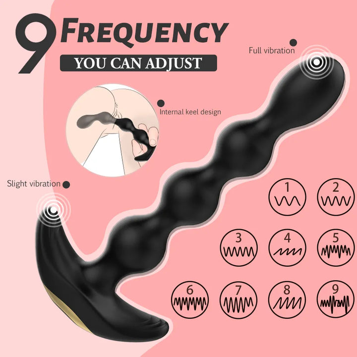 Flexible Pagoda Silicone Anal Beads for Women - Rock Candy