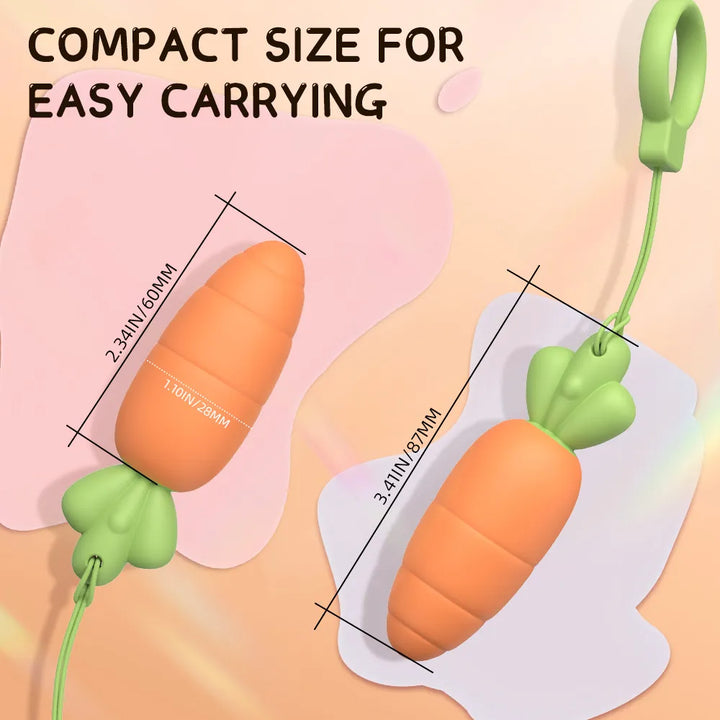 Playful Carrot Vibrating Egg for Dual Stimulation - Rock Candy