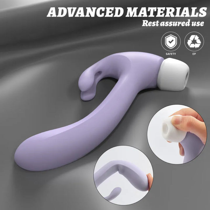 G-Spot Bunny Rabbit Vibrator with Clitoral Suction - Rock Candy