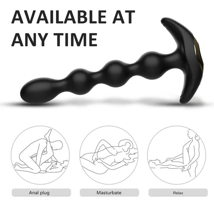 Flexible Pagoda Silicone Anal Beads for Women - Rock Candy