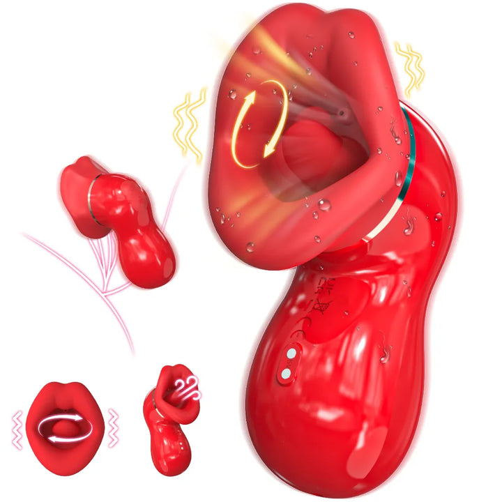 LickWave 3-in-1 Tongue Vibrator for Women - Rock Candy