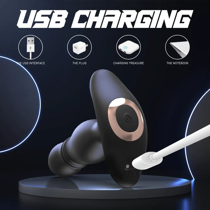 Remote Thrusting Vibrating Anal Plug for Women - Rock Candy
