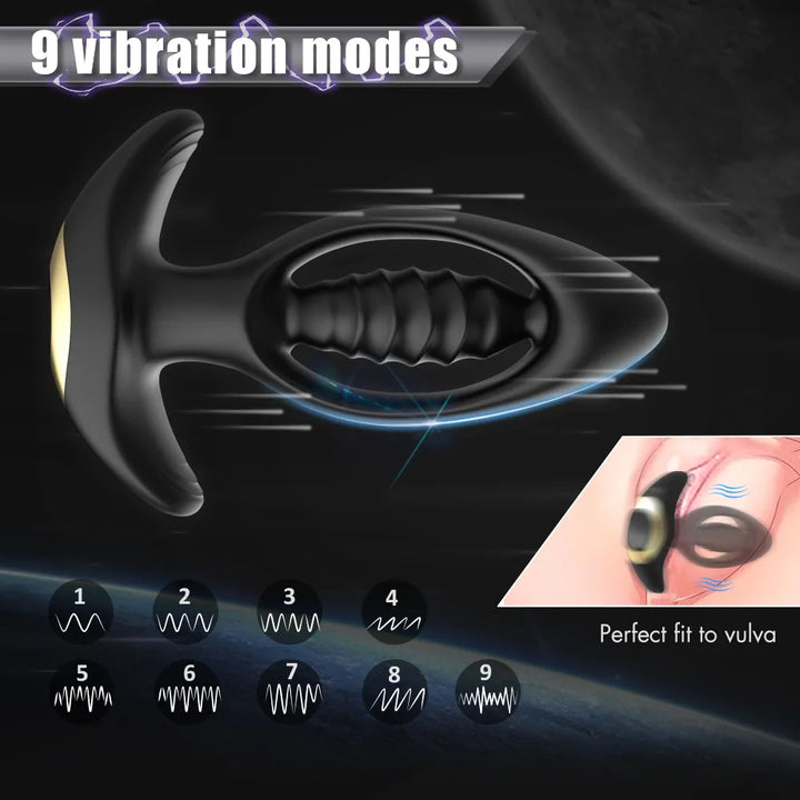 Hollow Vibrating Anal Plug with Spiral Core - Rock Candy