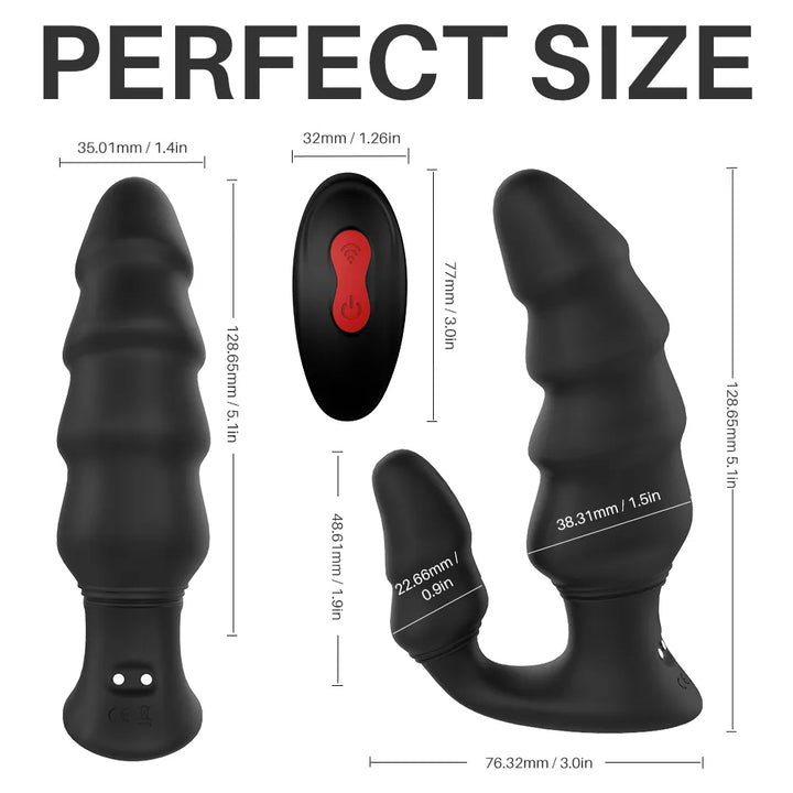 Step-Layered Unisex Vibrating Anal Plug Massager - Rock Candy