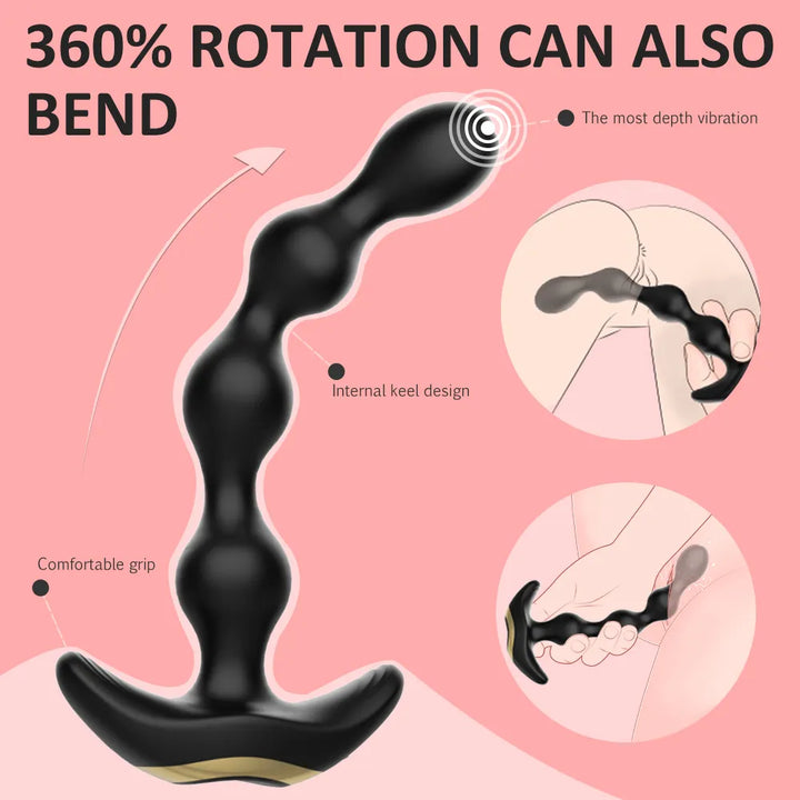 Flexible Pagoda Silicone Anal Beads for Women - Rock Candy