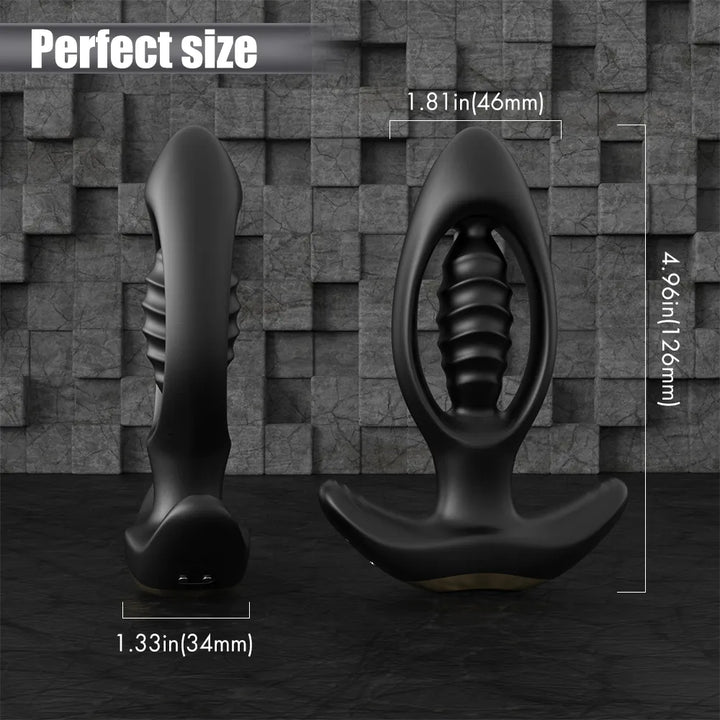 Hollow Vibrating Anal Plug with Spiral Core - Rock Candy
