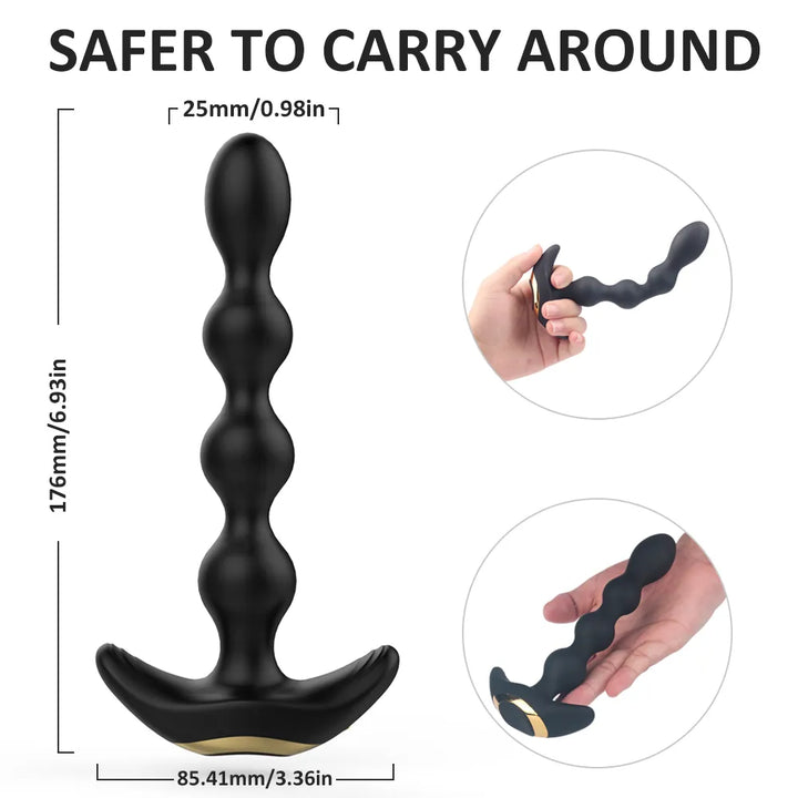 Flexible Pagoda Silicone Anal Beads for Women - Rock Candy