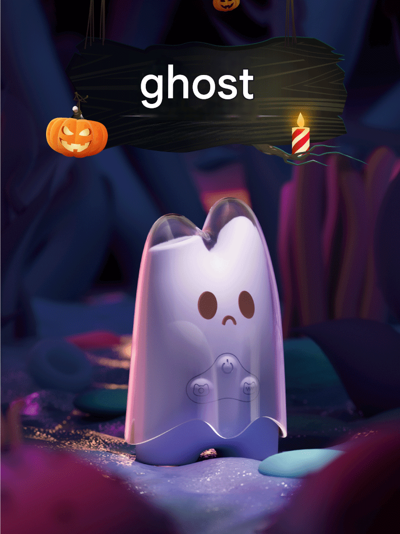 Ghost Halloween limited edition vibrating and sucking sex toy - Rock Candy