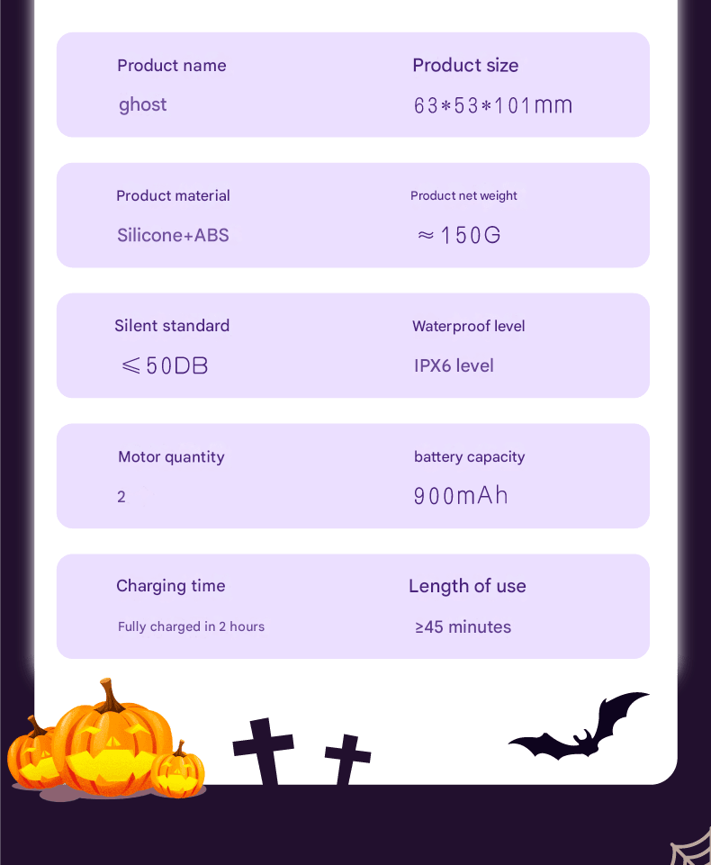 Ghost Halloween limited edition vibrating and sucking sex toy - Rock Candy