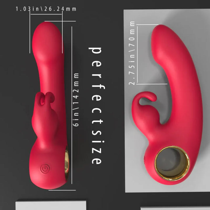 Mini Fingering Rabbit Vibrator with Finger Ring - Rock Candy