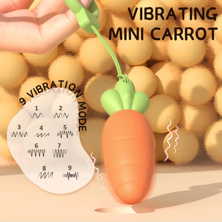 Playful Carrot Vibrating Egg for Dual Stimulation - Rock Candy