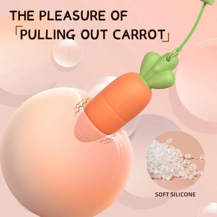 Playful Carrot Vibrating Egg for Dual Stimulation - Rock Candy