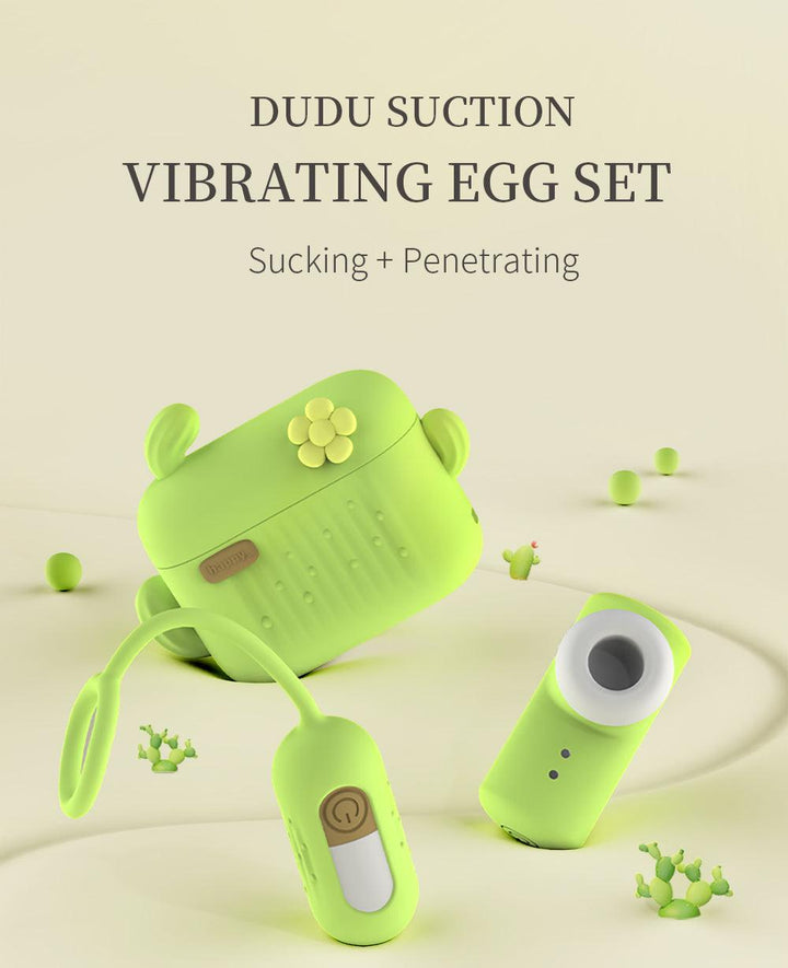 Charging compartment + Dudu suction cactus vibrating egg set - Rock Candy