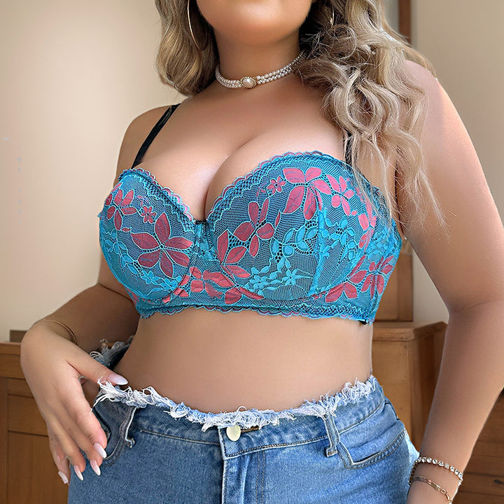 Bold Bloom Lace Bra - Rock Candy