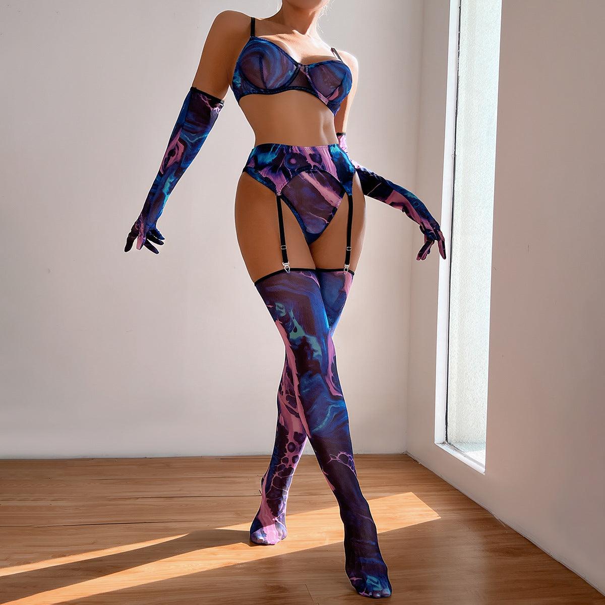 Midnight Nebula Glove Set Lingerie - Rock Candy