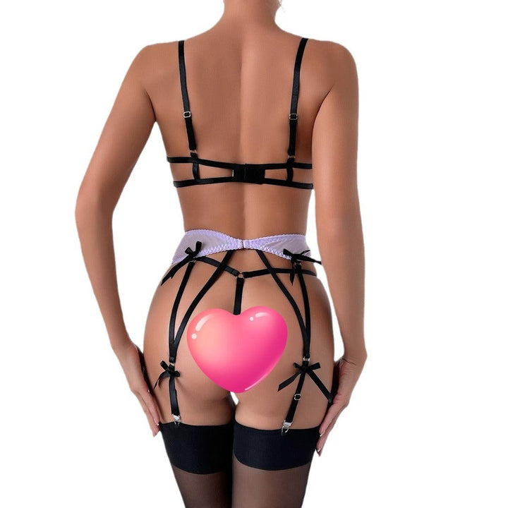 Lace Embroidered Mesh See-Through Butterfly Garter - Rock Candy