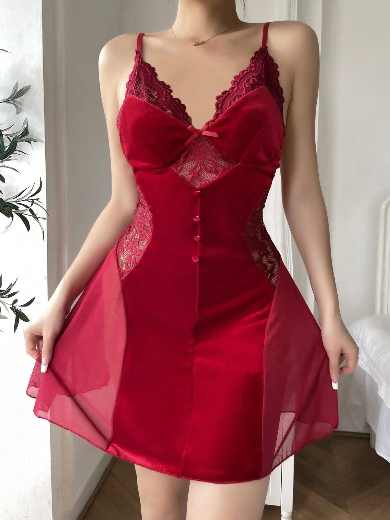 Velvet sexy pajamas passion temptation dress - Rock Candy