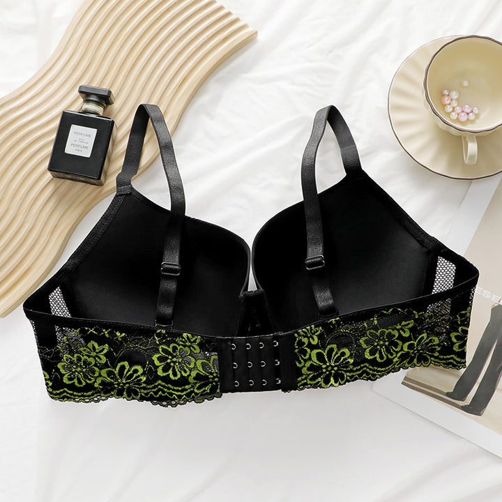 Glow & Go – Black Floral Lace Bra - Rock Candy