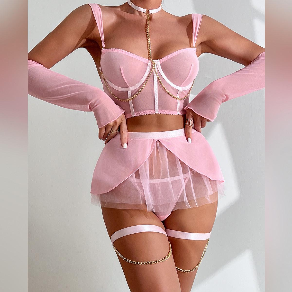 Sheer Chain Lingerie Set - Rock Candy