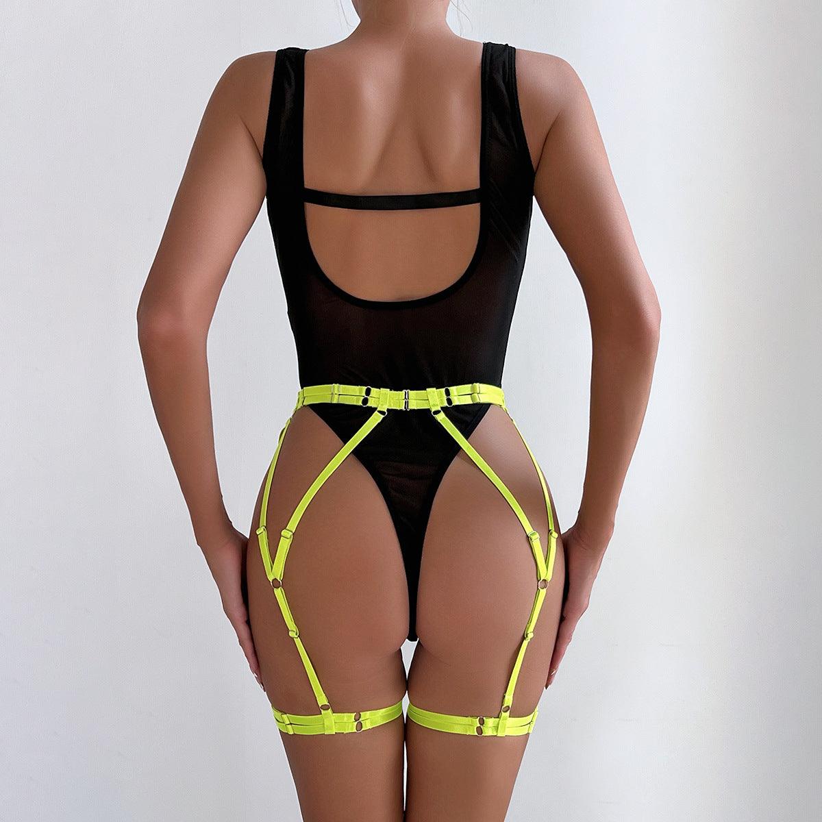 Neon Seduction Bondage Lingerie - Rock Candy