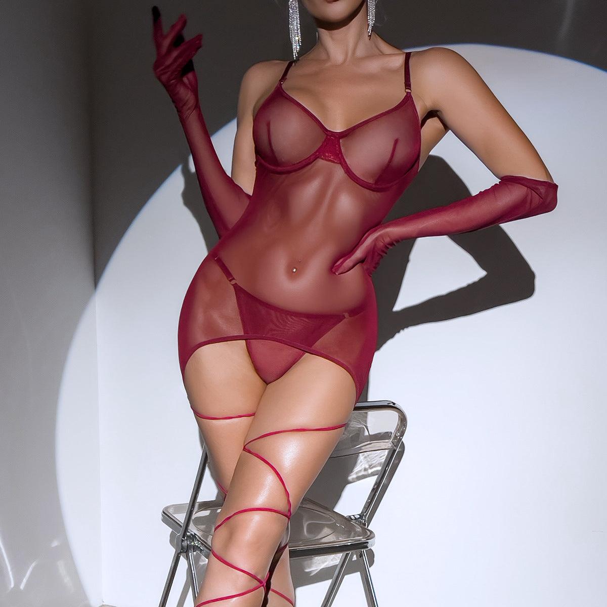 Crimson Desire Bondage Lingerie - Rock Candy