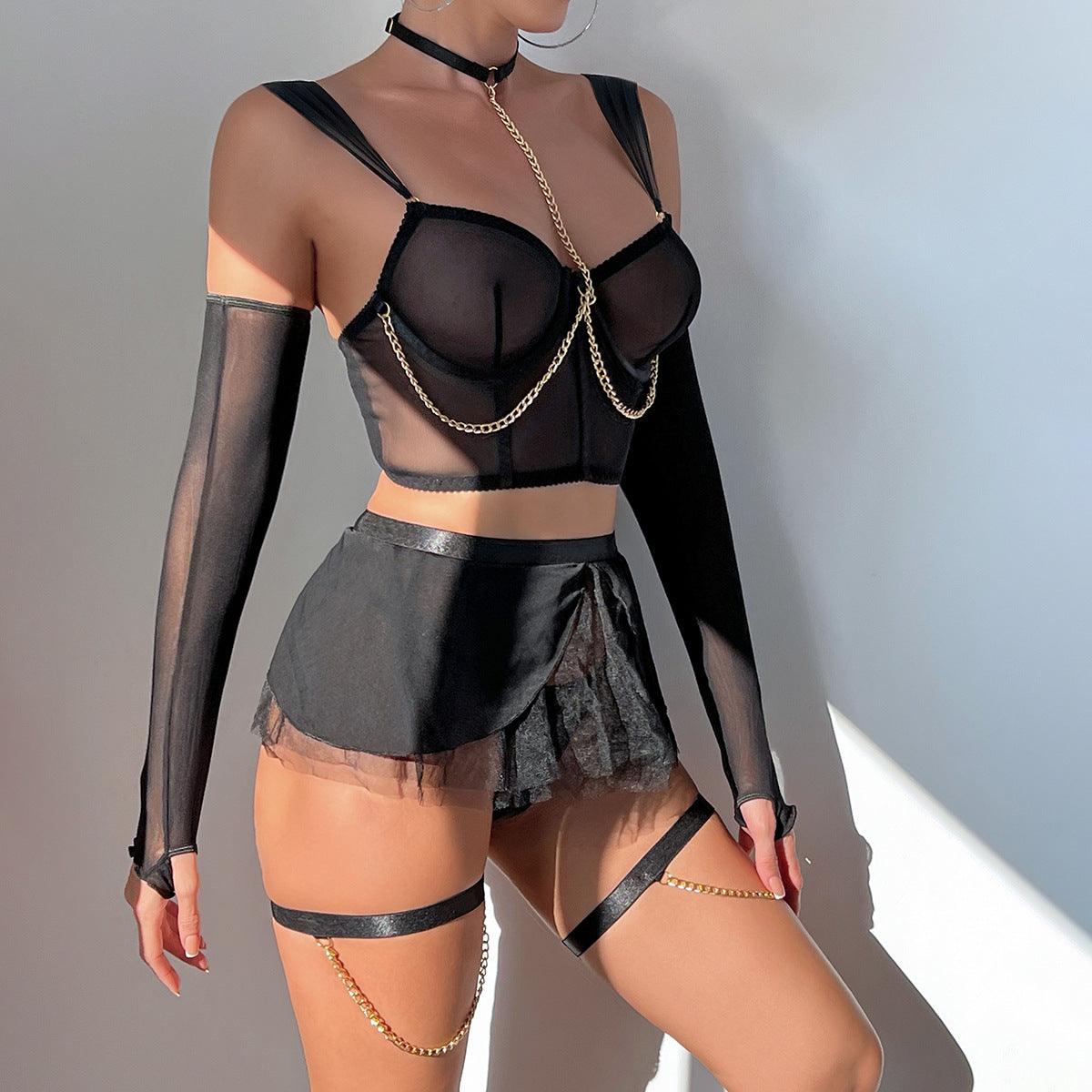 Sheer Chain Lingerie Set - Rock Candy