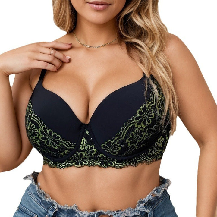 Glow & Go – Black Floral Lace Bra - Rock Candy