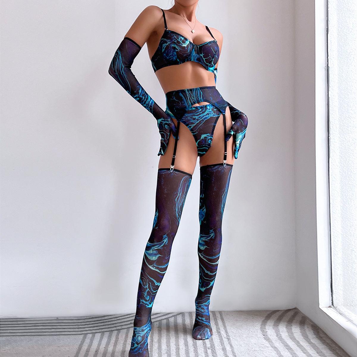 Midnight Nebula Glove Set Lingerie - Rock Candy