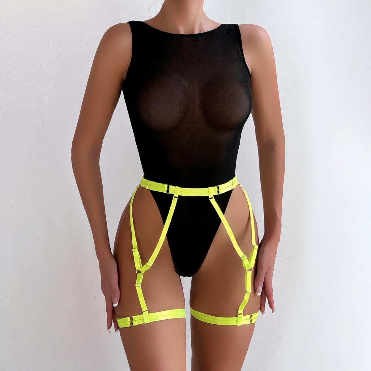 Neon Seduction Bondage Lingerie - Rock Candy