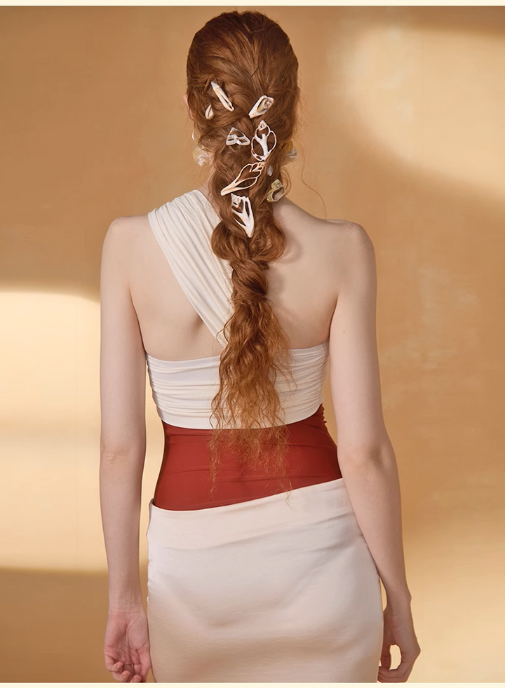 Sophisticated One-Piece Swimsuit with Elegant Shell Detail - Rock Candy
