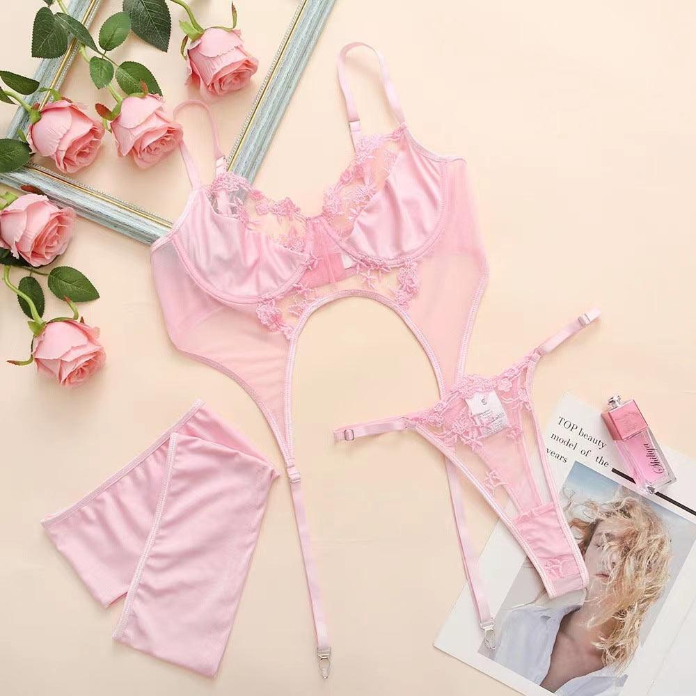 Sexy cute girl lace embroidered flower sexy lingerie - Rock Candy