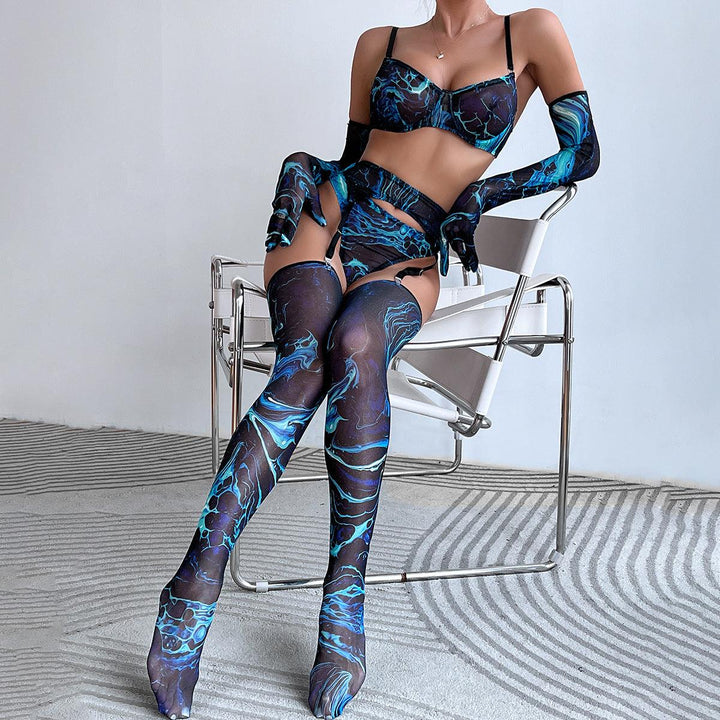 Midnight Nebula Glove Set Lingerie - Rock Candy