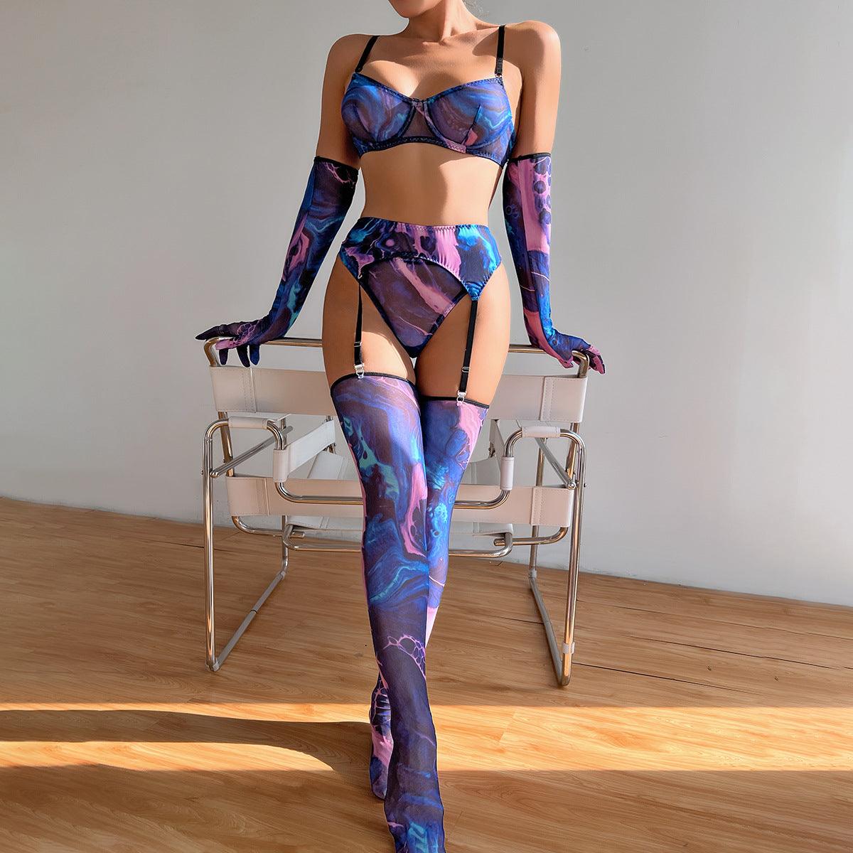 Midnight Nebula Glove Set Lingerie - Rock Candy