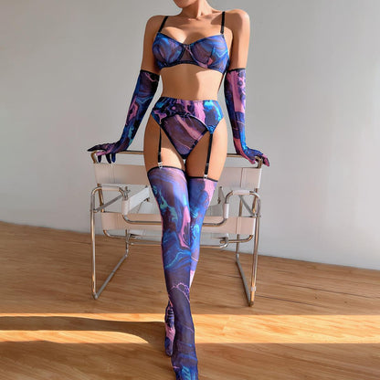 Midnight Nebula Glove Set Lingerie - Rock Candy