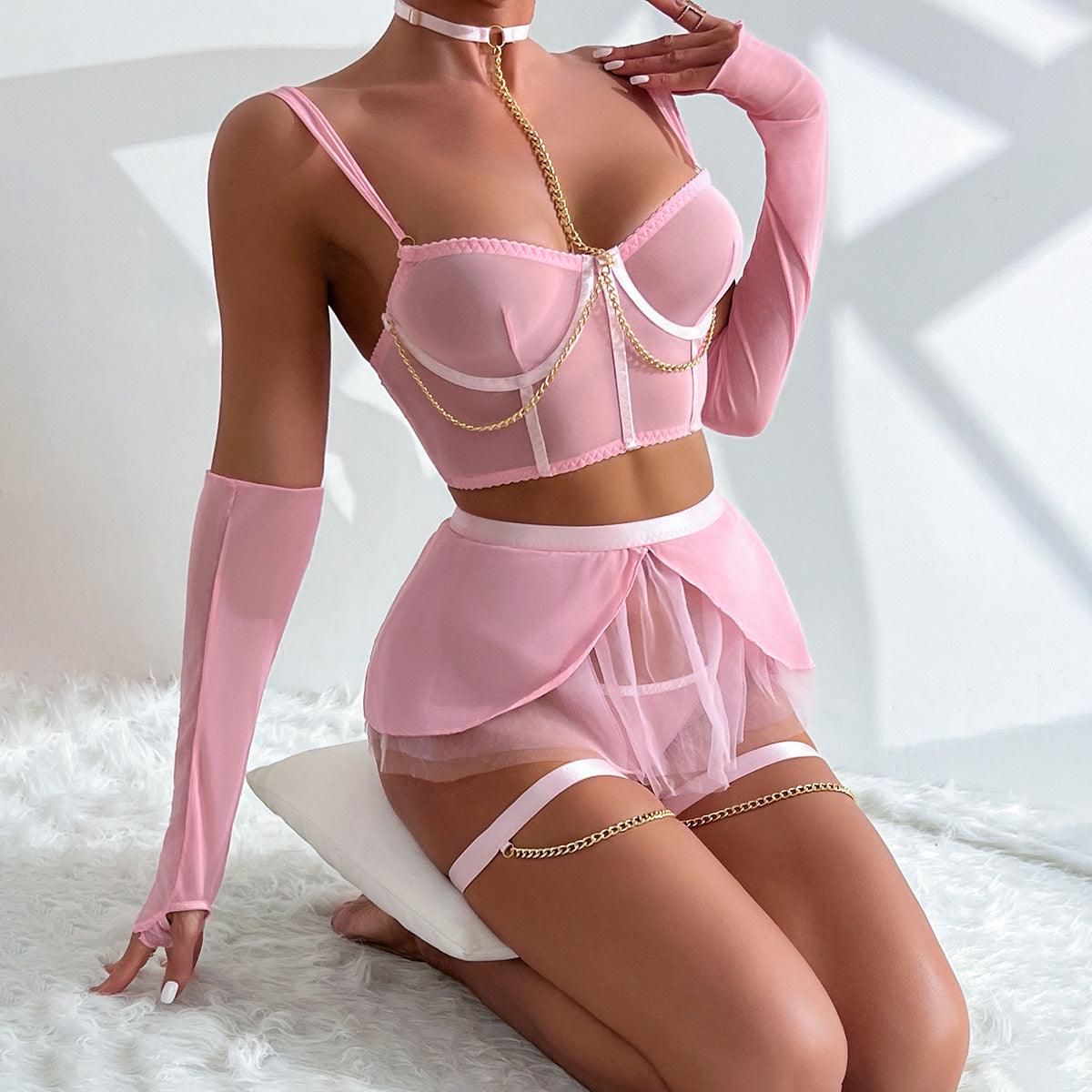 Sheer Chain Lingerie Set - Rock Candy