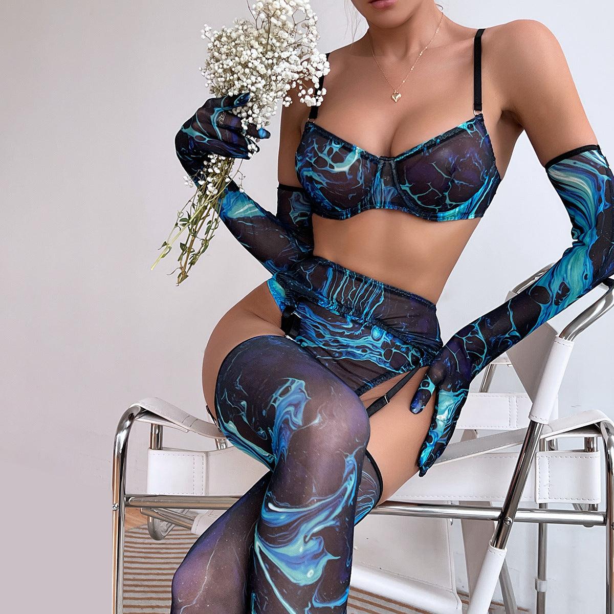 Midnight Nebula Glove Set Lingerie - Rock Candy