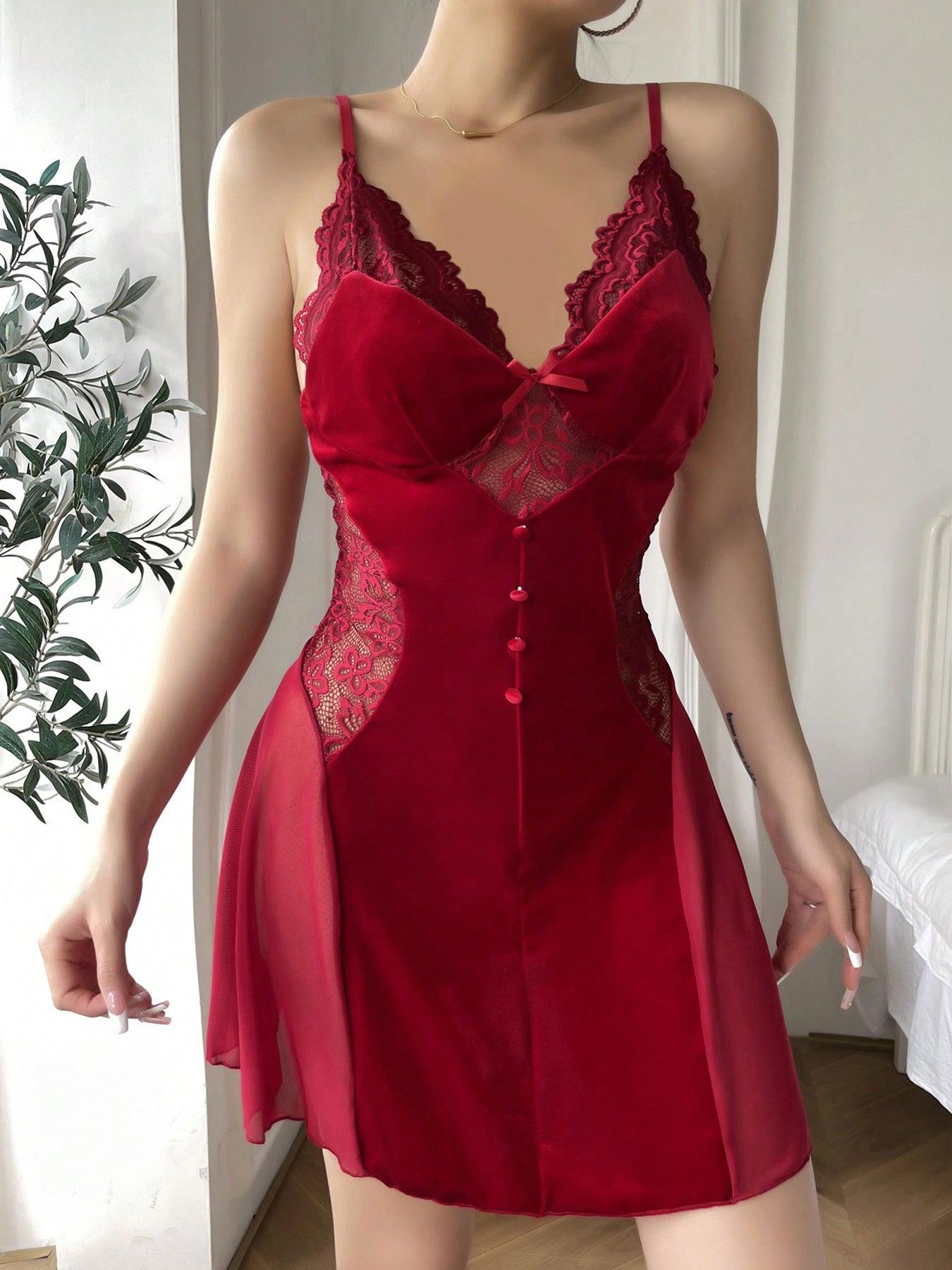 Velvet sexy pajamas passion temptation dress - Rock Candy