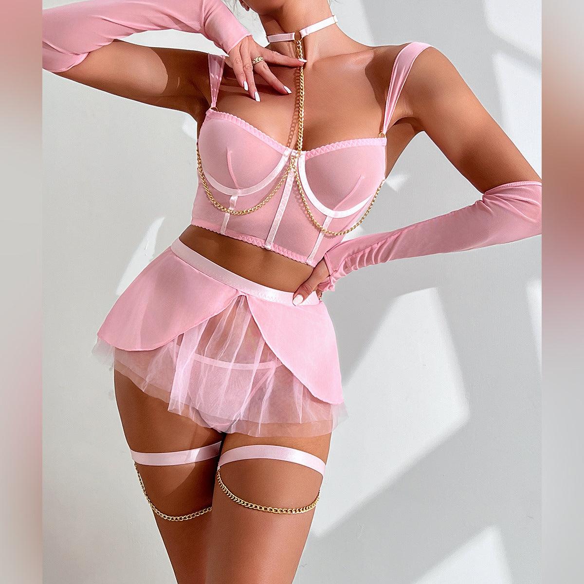 Sheer Chain Lingerie Set - Rock Candy